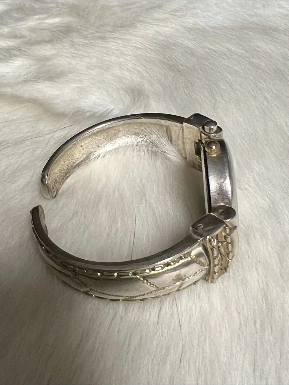 Geneva Platinum Gold & Silver Tone Women's Cuff Watch